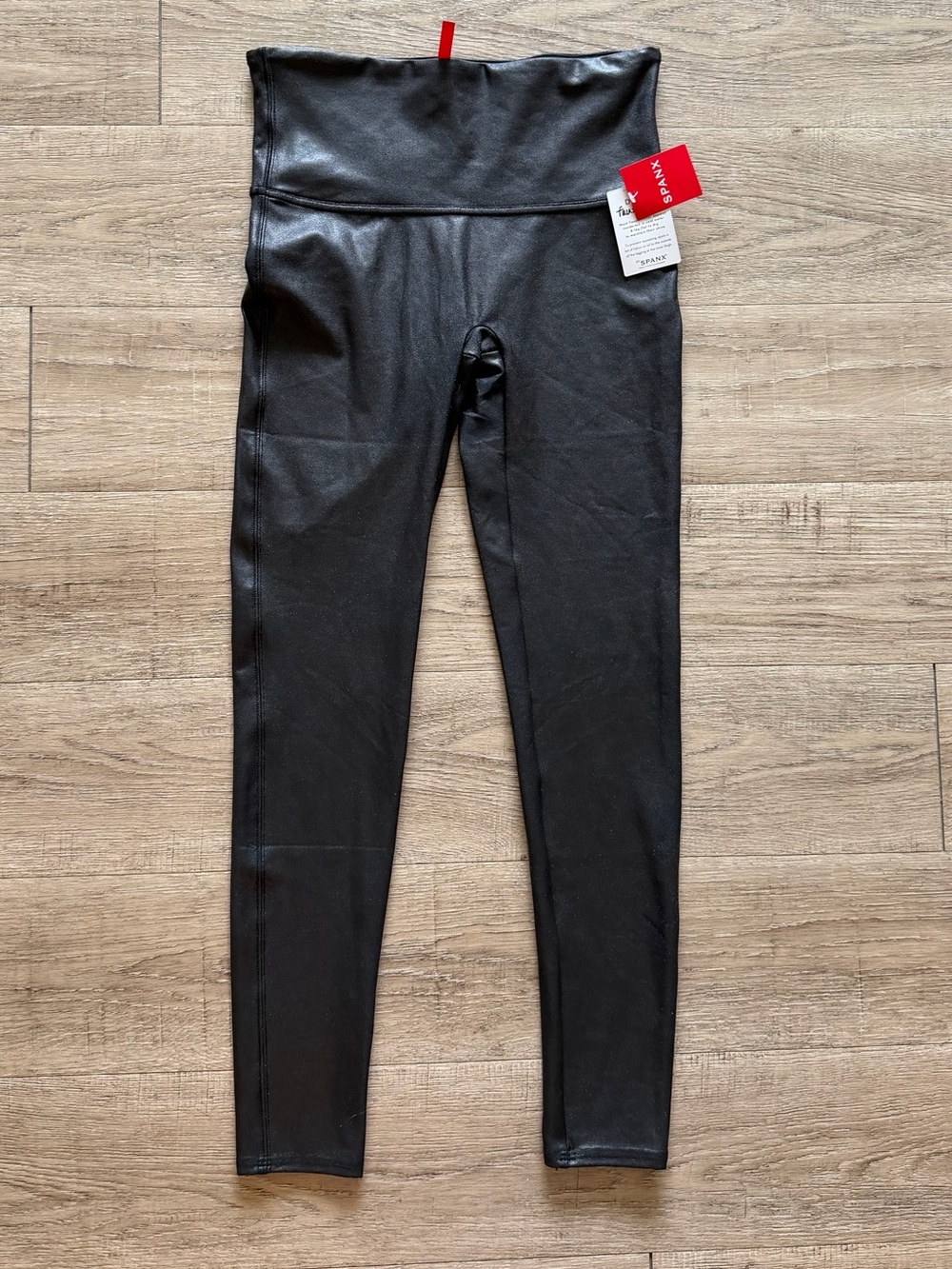 Black Faux Leather High-Waist Leggings